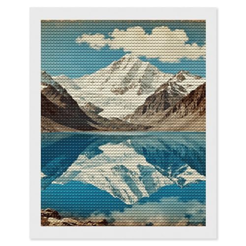 Kit peinture diamant 5D montagne à offrir en cadeau créatif aux adultes