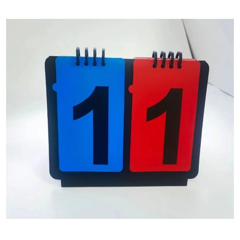 GTHTUHFD Tabletop Scoreboard, Portable Tabletop Scoreboard Professional Sports Match Score Record Accessory 2 Digits/4 Digits Referee Flipper Scoreboard 2 Digits
