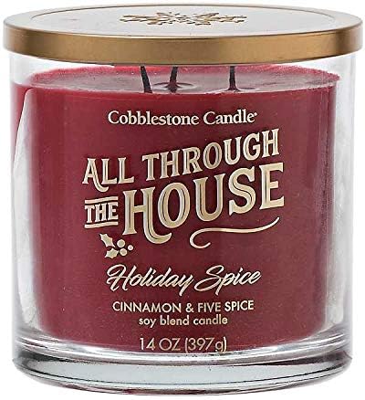 Cinnamon and Five Spice Scented Jar Candle | Home Decor, Soy Wax Blend with Triple Wick | 30-50 Hour Burn Time