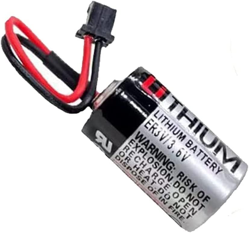 Miniatura 4 de XIAOXX - Batería de litio ER3V 3.6V 1000mAh PLC de repuesto para JZSP-BA01 R88A-BAT02W (enchufe negro)