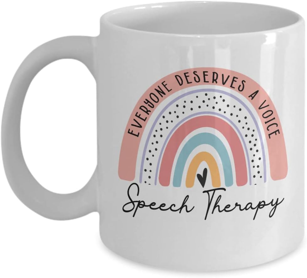 Personalized Retro Everyone Deserves A Voice Mug - Speech Language Pathologist - Slp Assitant Gift - Speech Therapy Mug 11oz