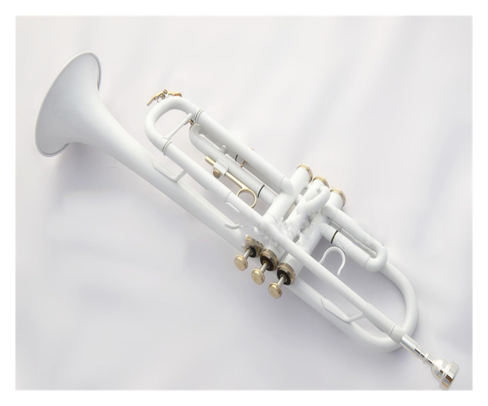 trąbka instrument Trąbka z białą farbą zaawansowana profesjonalna trąbka