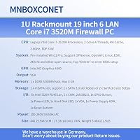 MNBOXCONET 1U Rackmount i7 3520M Firewall Appliance 989 Network Security Industrial Control Server, DDR3 8GB RAM 128GB SSD, 6 x 2.5GbE I226V LAN, RJ45 Console OPNsense, VPN – Ansicht 7