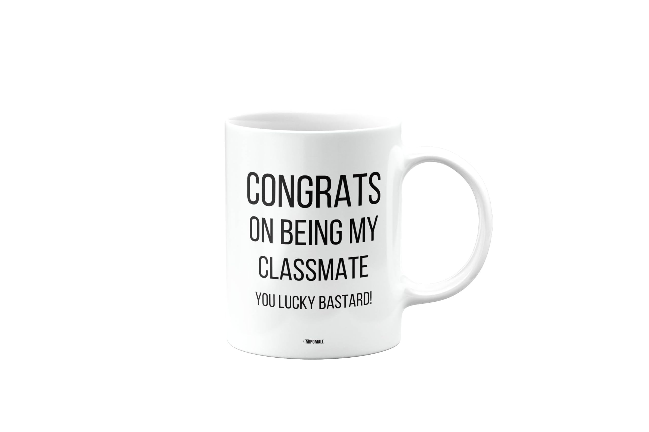 Funny Mug Present for Classmate, Congrats on Being My Classmate You Lucky bstard, Funny Birthday Gift, Presents for Christmas, mm-CA_187_34