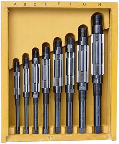 New Expanding Adjustable Hand Reamer 8 Piece Set 15/32"- 1.1/16" - Boxed Packed