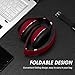 August Bluetooth Headphones EP640 - Wireless Over Ear Headphones with aptX/NFC / 3.5mm Audio in/Headset Microphone - Red