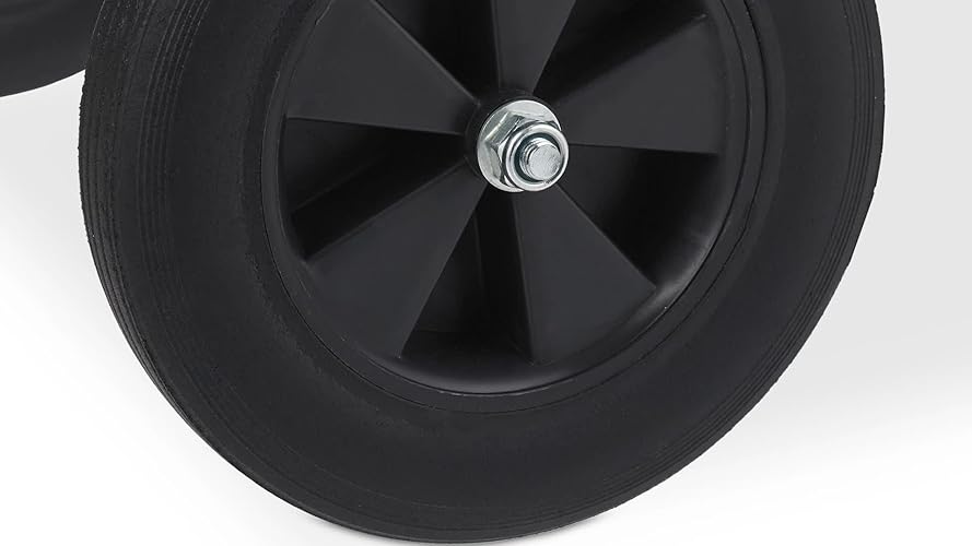 Bild 6 - Relaxdays Schlauchwagen, bis 60 m, 4 Vollgummireifen, Klickkupplung, Schlauchtrommel Metall, Schlauchabroller, grün