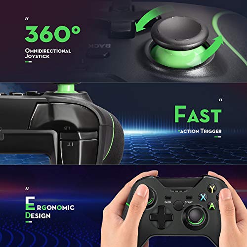 Voyee Controller Replacement For Microsoft Xbox One Controller, Enhanced Wireless Controller Compatible With Microsoft Xbox One/One S/One X/One Elite/Pc Windows 10 - Black [2020 Upgraded Version] #TOP2