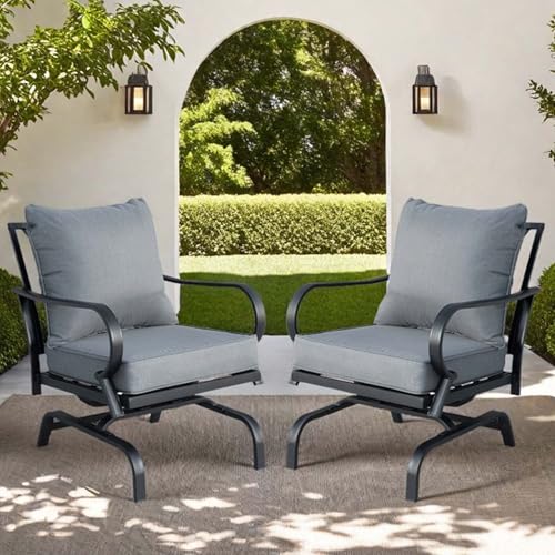 Seekverse Modern Patio Rocking Chairs Set