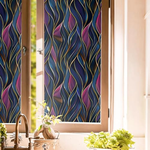 Vinilo decorativo para ventana 40x300cm color púrpura azul
