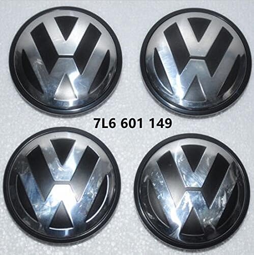 SXhhqhsm 76MM Wheel Center Hub Cap for Apply to 04-10 Volkswagen Touareg 16" 17" 18" 19" Wheel Center Hub Caps Cover๏ผ4 Pcs๏ผ