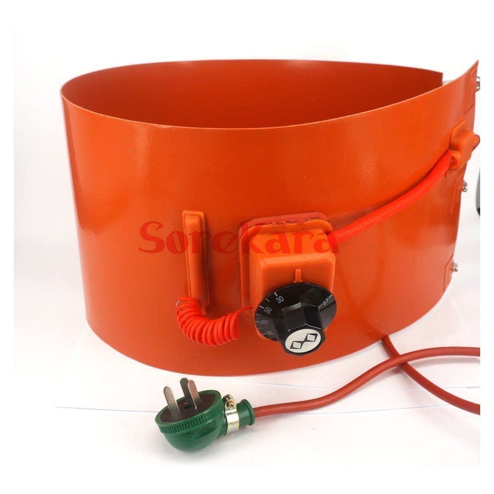 110V 250x1250x1.6mm 1200W Silicon Band Fit 100 L(22 Gallon) Drum Heater Blanket Oil Biodiesel Barrel