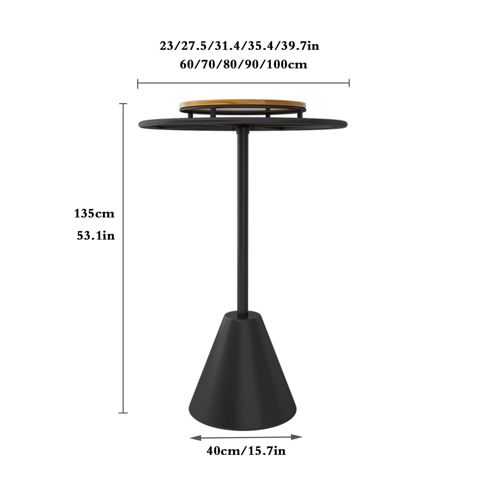 Ciężki obrotowy okrągły wieszak na ubrania – ekspozycja na ubrania do butików detalicznych na kostium i płaszcz nizer (srebrny 70 cm / 27.5in)