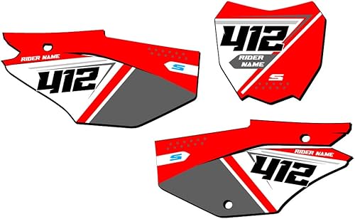 Miniatura 3 de 2013-2018 CRF 125 SG65 Custom MX Number Plates Senge Graphics Kit Compatible with Honda