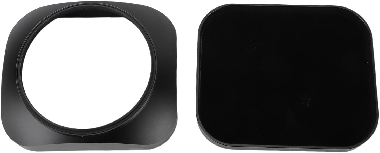 Aluminum Alloy Screw in Lens Hood 67mm Metal Square Lens Hood, Cap Bayonet Camera, Shade with Durable Construction, Ideal for All 67mm Front Mount Lenses, Black