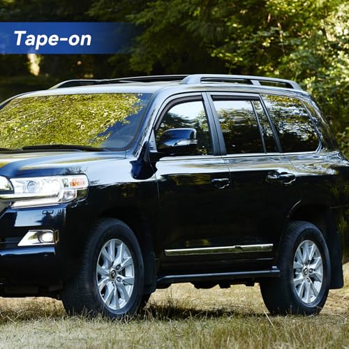 Image of Window Visors Rain Guards for 2008-2016 Toyota Land Cruiser, Out-Channel Window Vent Wind Deflectors Visors Shades