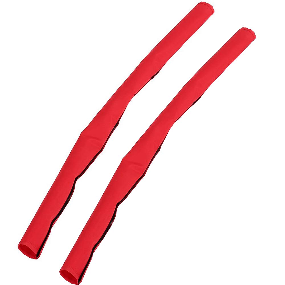 Baby Pushchair Strap Covers Grip Protector Buggy Replacement Handrail Hand Glove Infant Toddler Pram Bumper Stroller Bar Handle Sleeve (2 Pcs Red)