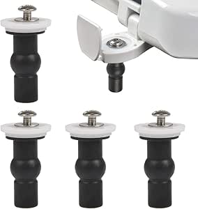 Lot De 4 Fixation D'abattant WC Avec Avec Écrous En Plastique Et