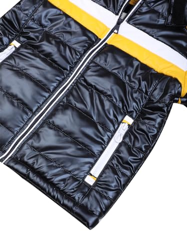 Image of Boys Winter Wear Hooded Puffer Jacket For Kids MetallicBlue 12-18 Months