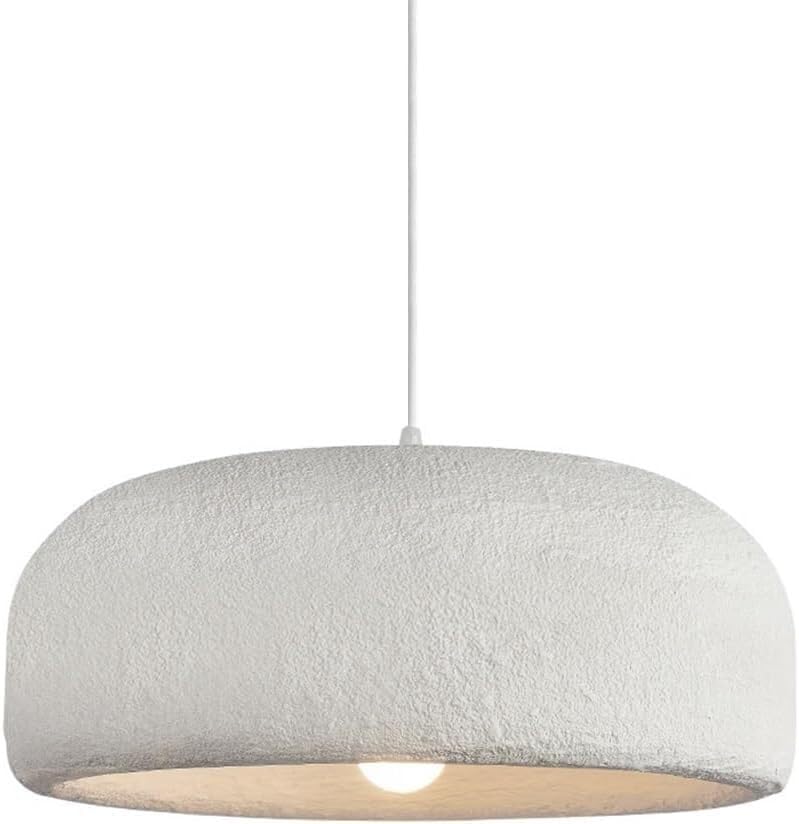 Lustre japonais suspension en béton pour éclairer un îlot central