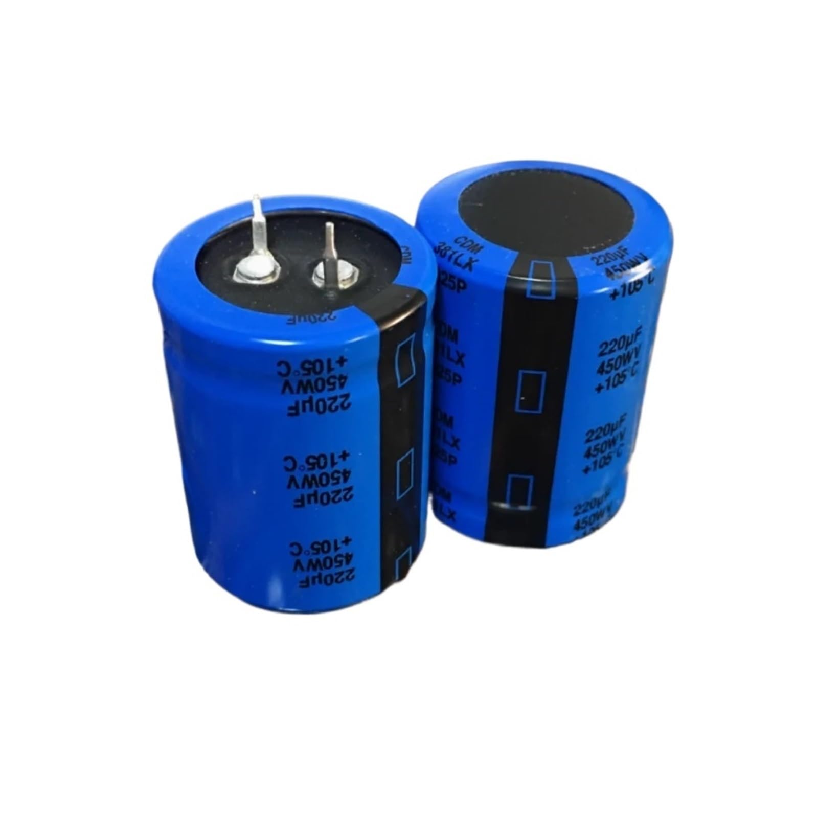 Condensateur 220UF 450V 105°C 381LX lot de 2 pièces pour circuits électroniques