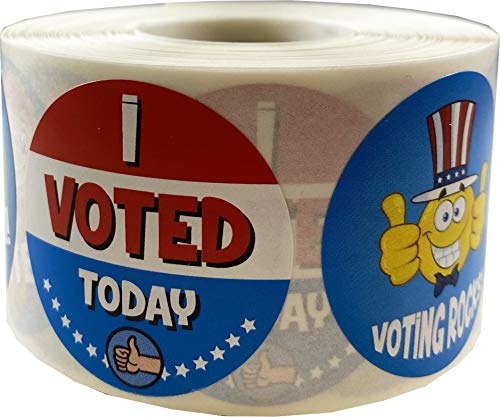 I Voted Stickers enfants : 500 étiquettes adhésives Election Day sans traces