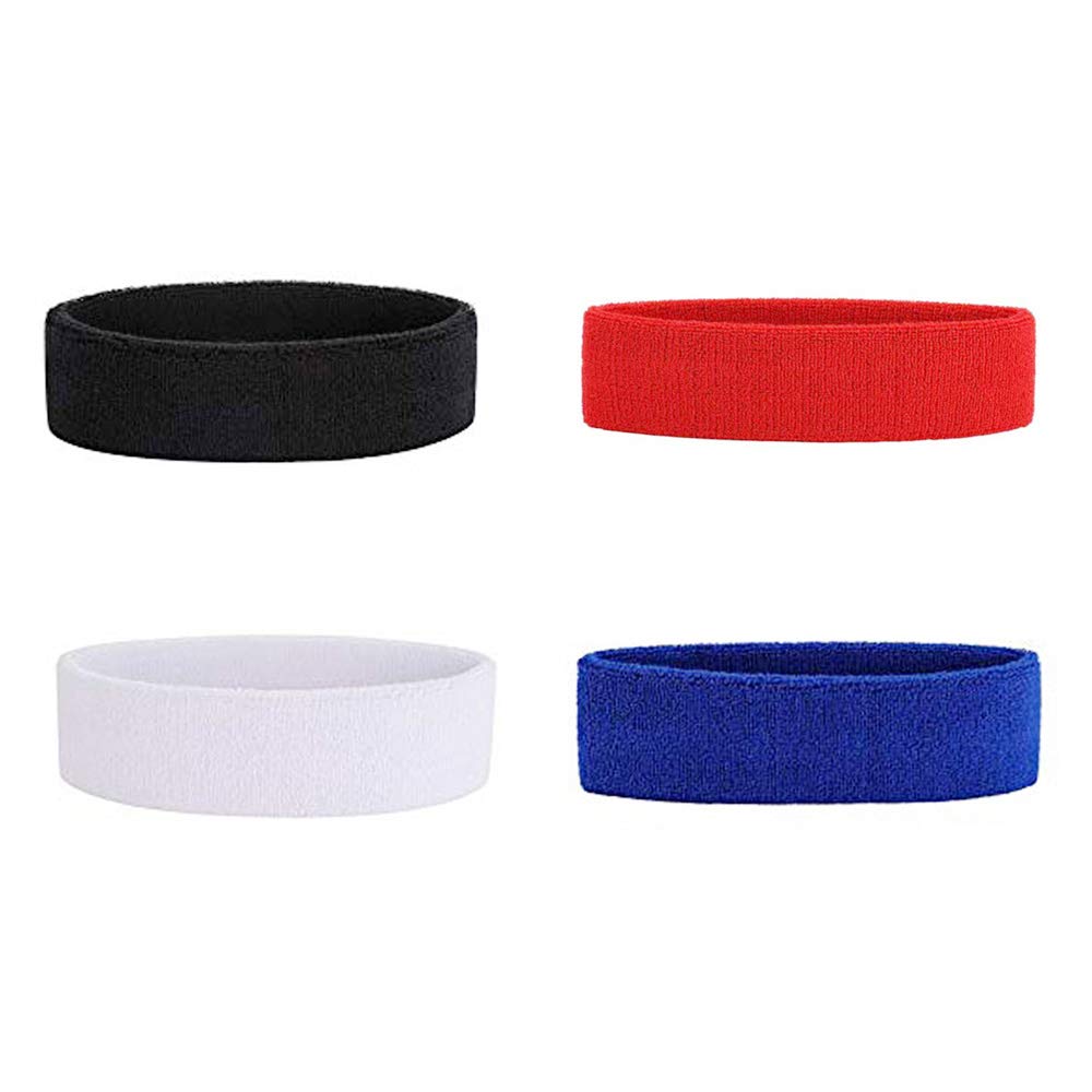 Style Along Multicolour Outdoor Fitness Sports Sweatband Headband Yoga Gym Unisex Head Band- Pack of 4-picture-56