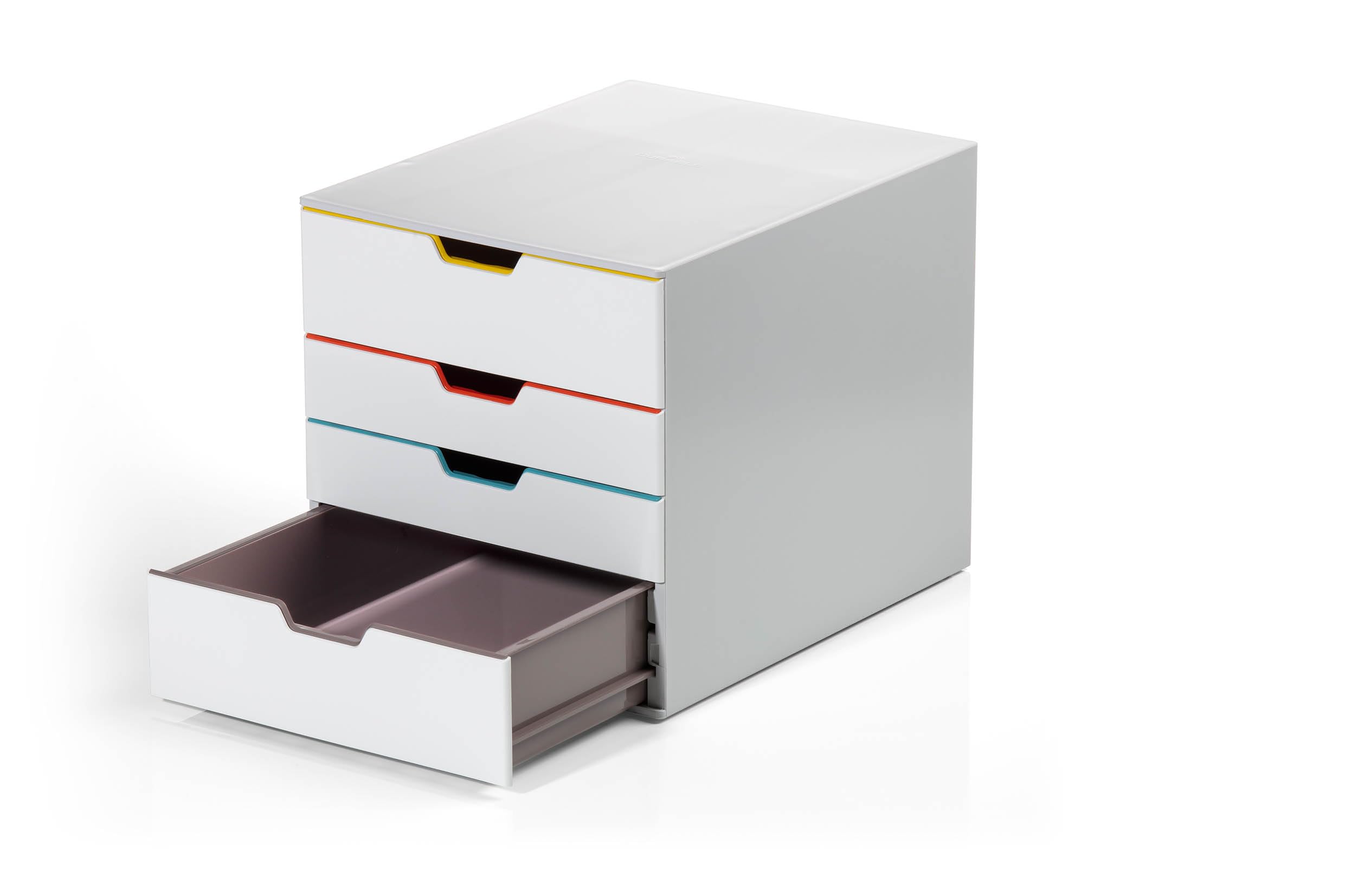Amazon.com: Durable VARICOLOR 4 Drawer Unit - White Desktop Drawer