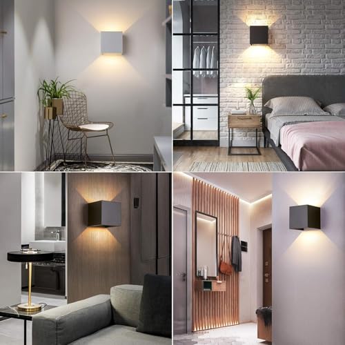 Image of JACKAL 12 Watt Warm White LED Outdoor Wall Lights, Gate Lights Waterproof (2 Ways) - Fancy Exterior Wall Mounted Light, Wall Lamp | IP65 Grade Waterproof Aluminium Body - 6 Months Warranty