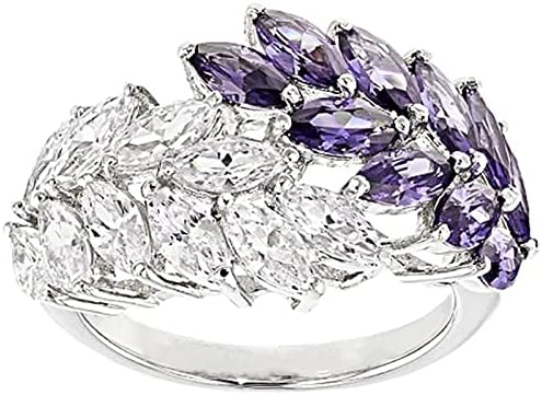Anello Regolabile In Argento 925 Con Ametista E Rubino – Design A Foglia, Romantico, Perfetto Per Regali - 4