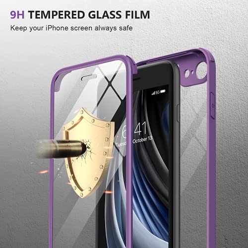 Image of Miracase Crossbody Phone Lanyard Cases, Clip and Go Strap for iPhone SE, Adjustable Crossbody Cell Belt with Zippered Pouch, Neck Shoulder Cell Lanyard for Women, Purple