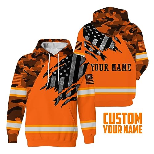 Maddly High Visibility US Flag Collection Safety Workwear Custom Name for Workers, Runners, Truckers, Patriotic2