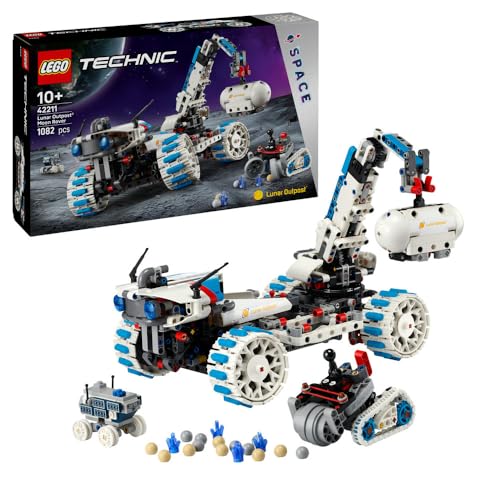 Image of LEGO Technic Lunar Outpost Moon Rover Space Vehicle Set STEM Toy 42211 Building Blocks Toys for 10+ Gift for Boys and Girls