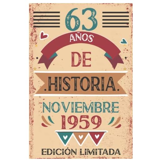 63 Años De Historia Noviembre 1959: Libro de visitas, cuaderno, 110 páginas de felicitaciones, idea de regalo, regalo Para la esposa, novia, mujer, La madre
