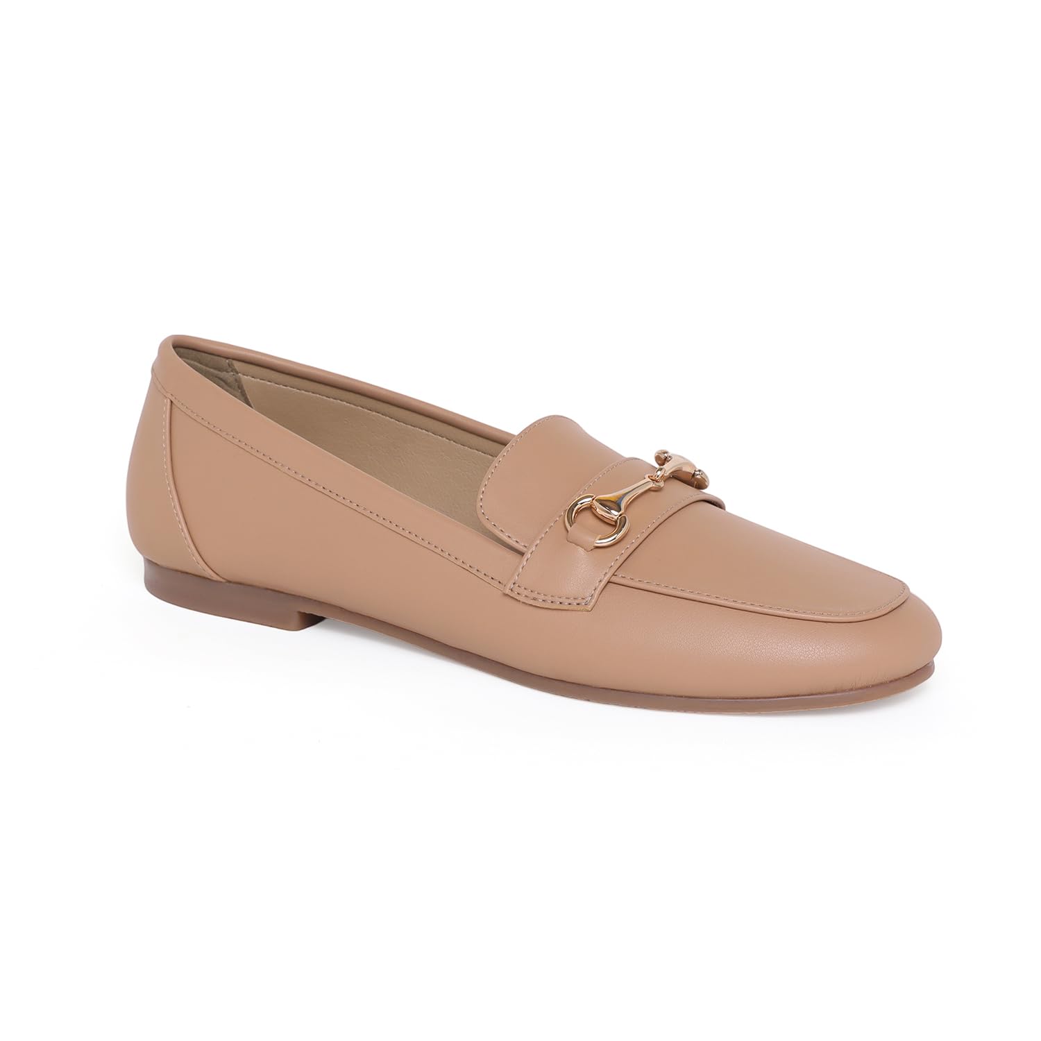 Layana Metal Bit Loafer – Beige-image-43