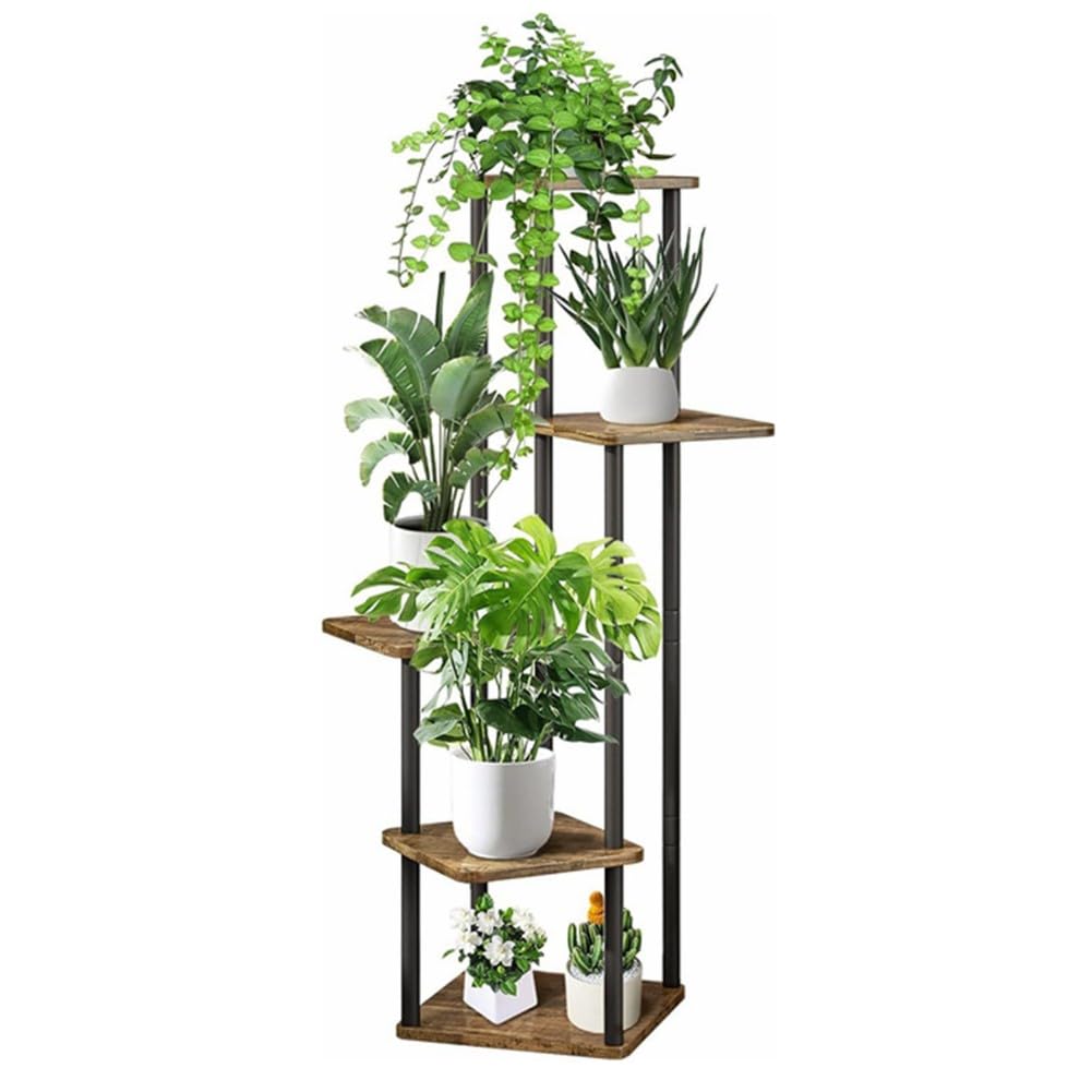 Étagère à plantes en métal d'angle pour libérer de l'espace au sol