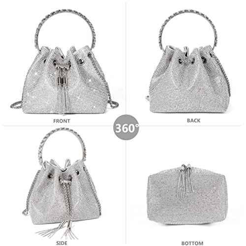 Image of Sweetovo Bling Crystal Rhinestone Purse for Women Sparkly Clutch Handbag Crossbody Bag for Evening Wedding Party Prom