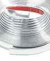 UBOG 25FT Chrome Trim,Chrome Trim Molding,Car Accessories Chromes Strips for Cars,Body Side Molding Trim,Chromes Trim Tape,1/2" Automotive Trim Molding for Used on Car Bumpers,Sides,Door,Roofs