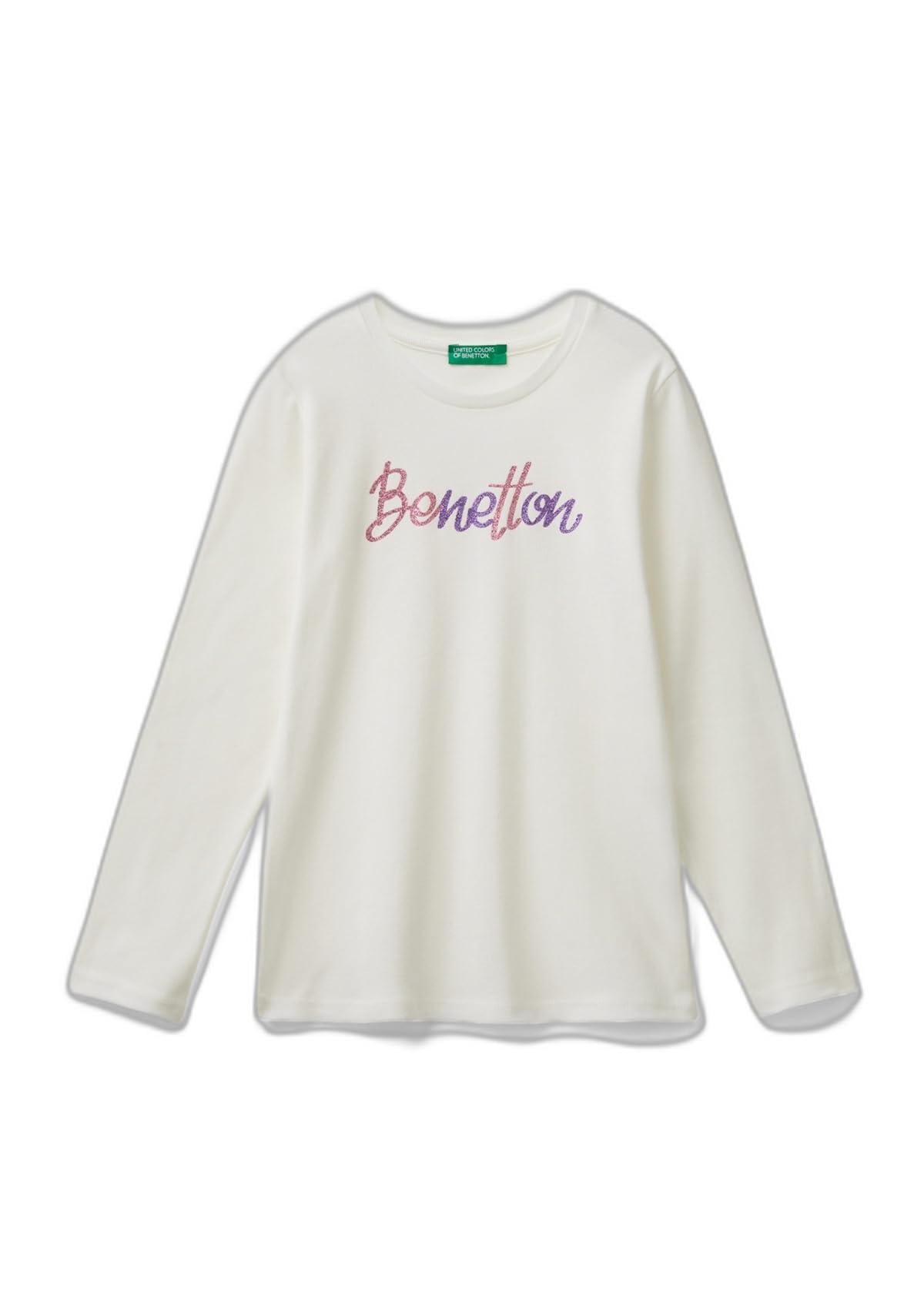 Önü Parıltılı Logo Baskılı Regular Fit Uzun Kollu T-Shirt T-Shirt Kız çocuk