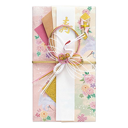 マルアイ 祝儀袋 結婚式 デザイン 和風 鶴コレクション 華 桃 5枚 キ-638P×5P