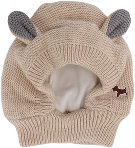 GLOGLOW Chapéu de malha para cães, protetor de ouvido de cachorro...