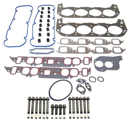 Image of DNJ HGB3111 Engine Cylinder Head Gasket Set with Head Bolt Kit, Complete Repair Set for 1991-1995 Chevrolet, GMC C1500, C2500, C2500 Suburban 7.4L V8 16V OHV 454cid