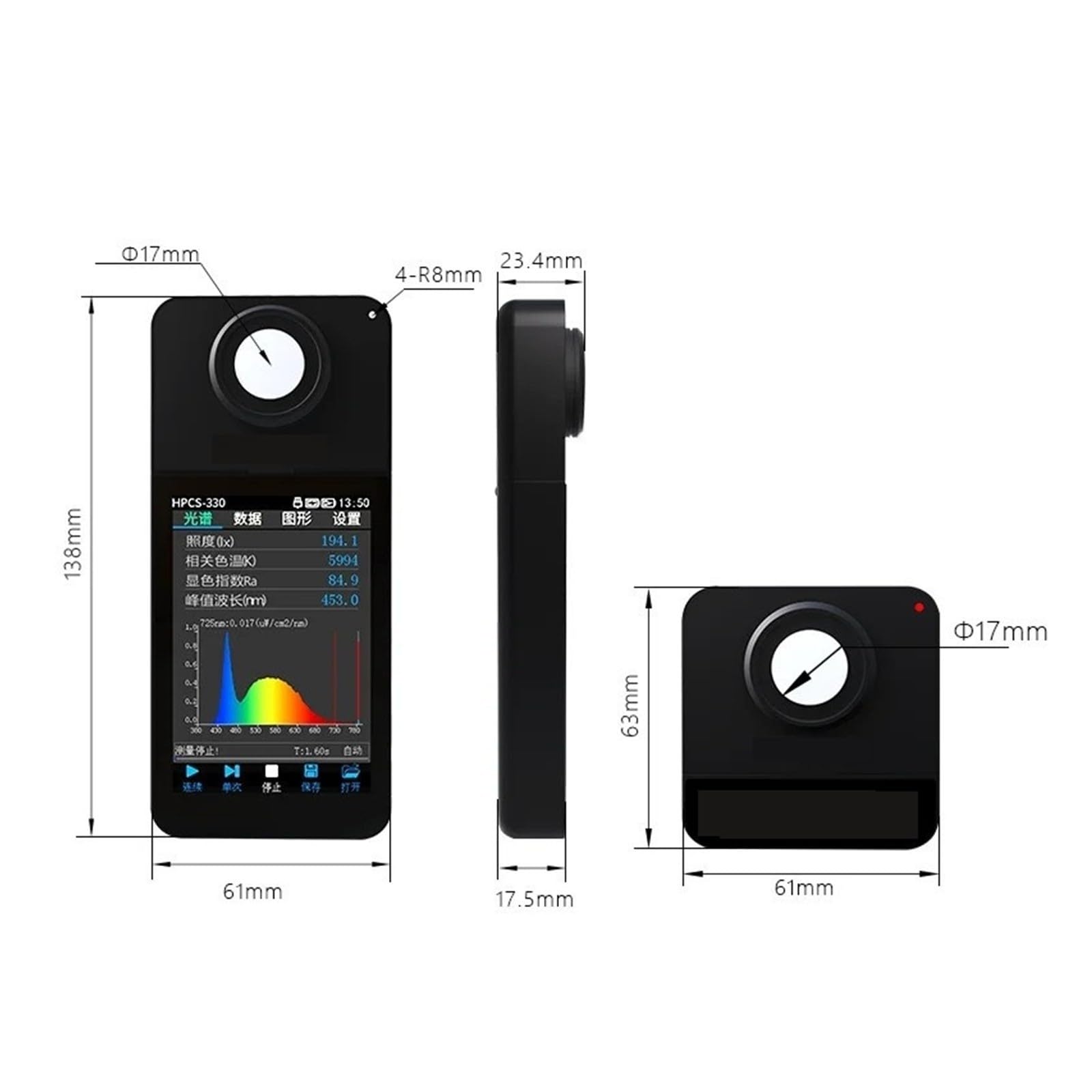 Spectromètre Spectral Sans Fil HPCS-330 380-780nm