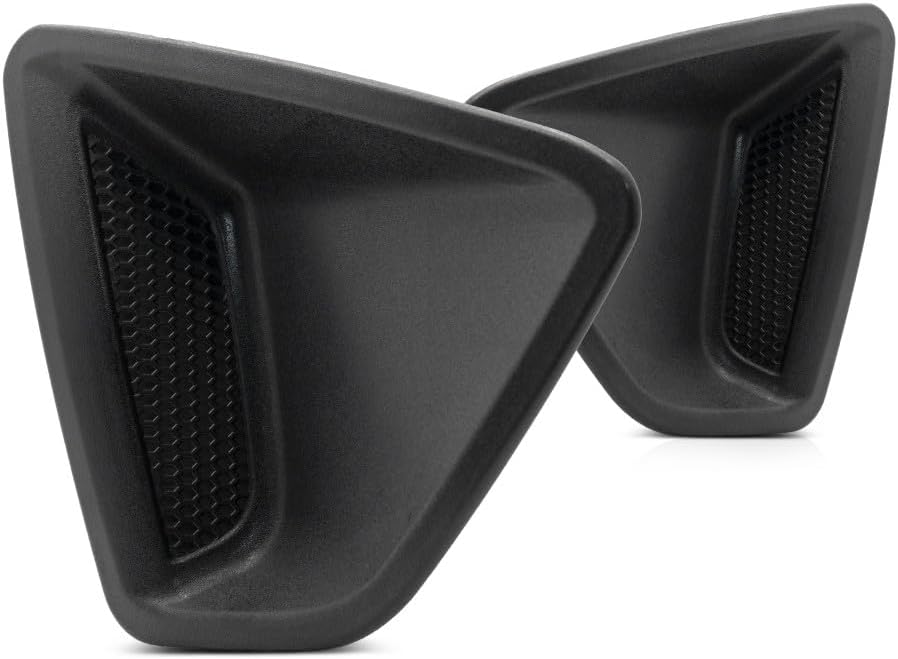 For Ford Fiesta Fog Light Cover 2011 2012 2013 Driver and Passenger Side Pair/Set | Front | Black | Hatchback/Sedan | FO1038144 + FO1039144 | AE8Z17E811AA + AE8Z17E810AA