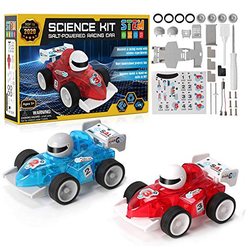 Science Kit, STEM Toys Salt Water Powered, Educational for Kids & Teens, 2 Cars Included