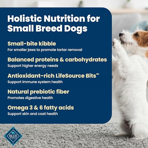 Image of Blue Buffalo Life Protection Formula Lamb & Brown Rice Small Breed Adult Dry Dog Food, Supports Immunity with Antioxidant-Rich LifeSource Bits, Promotes Healthy Muscles, Skin & Coat Health, 5 lbs.