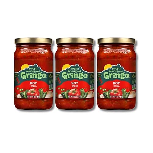 Green Mountain Gringo Salsa - Hot 3 Pack (16 Ounce x 3)
