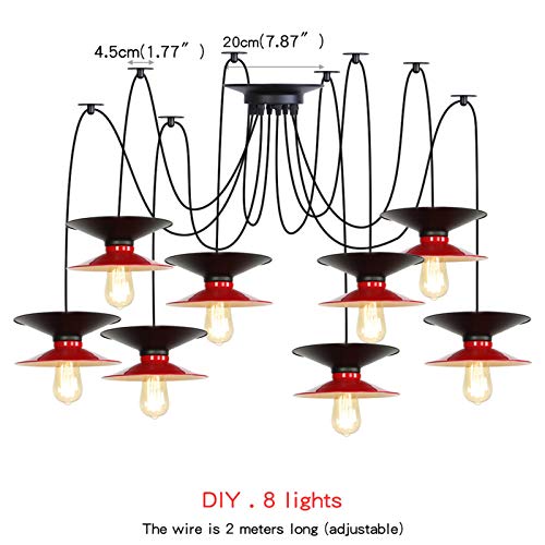 HNVBDOPAE Lampe Araignée de Plafond Multi-bras pour Grand Salon