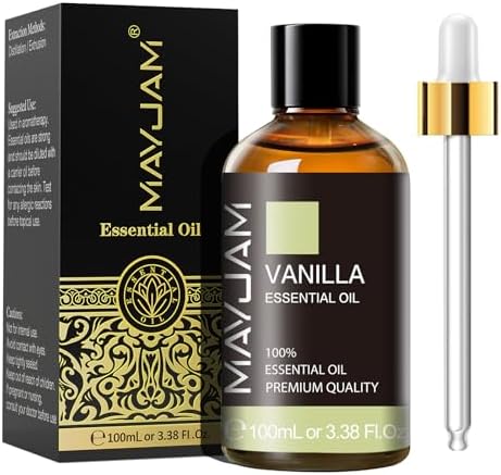 MAYJAM Olejków Eterycznych z Eukaliptus 100 ml, 100% Czysty Olejek Eteryczny, Terapeutyczny Olejek do Masażu Aromaterapii, Olejki Zapachowe do Nawilżacza Dyfuzora, Relaks, Sen, Ldealne Prezenty