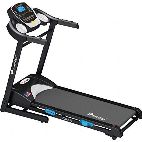 Image of PowerMax Fitness TDM-115S 2HP (4HP Peak) Motorized Treadmill with Free Installation Assistance, Home Use & Semi Automatic Lubrication